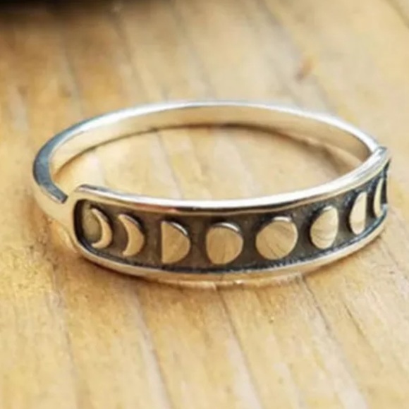 {BRAYLYNN} boho moon phase eclipse ring - Picture 2 of 5